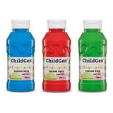 Chıldgen Naturel Colors - Parmak Boyası Canlı Renkler 3'lü Set 350ML Mavi-Yeşil-Kırmızı