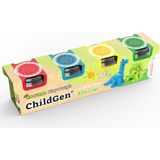 ChildGen Oyun Hamuru Ecocup - (125 grx4)4'lü Set - Dinozor - Sarı
