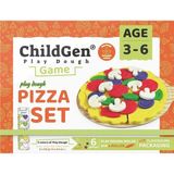 Childgen Pizza Seti 6 Parça Oyun Hamuru Eğitici ve Yaratıcı Oyun ile 0 - 24 Ay İçin Tasarlandı - Kırmızı - Sarı - Yeşil - Mavi