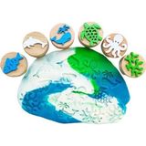 ChildGen Play Dough Ahşap Damga Seti Deniz Canlıları