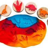 ChildGen Play Dough Ahşap Damga Seti Dinozorlar