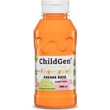 Childgen Süper Yıkanabilir Parmak Boyası 350 Ml Şişe Turuncu