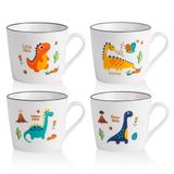 CHILDIKE Seramik Dino Kupa 368 ml Dinozor Kupası, Kahvaltı için Sevimli Porselen Kupa, Mısır gevreği, Kawaii, Çizgi Film, Noel ve Tatil Hediyeleri, Çocuklar, Kızlar, Erkek Çocuk, Mikrodalga Güvenli,