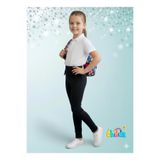 childs Çelik Interlok Siyah Pamuklu Likralı Kız Çocuk nervür dikişli Okul Için Pantolon Taytı