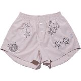 Chill Space Collection - Nakışlı Kadın Ev Şort - Sandy - XS