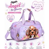 Chimola Cute Dog Angel the Flowers Çocuk Seyahat Çantası – BP121