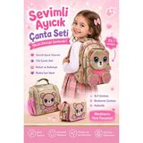 Chimola Sevimli Ayıcık 3 Boyutlu 3'lü Okul Çantası Seti