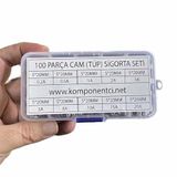 China 100 Parça 5x20mm Cam Sigorta Tüp Sigorta Seti Plastik Kutulu