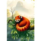 China's Red Panda A Tree-Dwelling Snoozer Journal: a DOT GRID notebook for self-expression