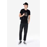 Chino Fit Orta Bel Düz Paça Erkek Siyah Jean Pantolon