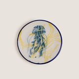 Chios Ahtapot Mini Pasta Tabağı 15 cm Mavi/beyaz - Mavi - Beyaz