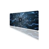 Chip Elektronik Kart Temalı Oyun Gaming Klavye Mouse Pad Masa Matı 70x30cm Kaymaz Kauçuk Taban Dikişli Kenar
