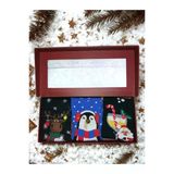 Chiristmas Socks Simli Yılbaşı Desenli Unisex Yetişkin Çorap 3'Lü Hediye Seti