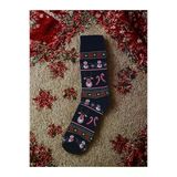 Chiritmas Socks Şeker Geyik Desenli Dokuma Yılbaşı Çorabı