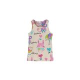 Chirping (Beige) Kız Çocuk Desenli Kolsuz Tişört