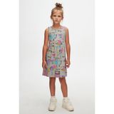 Chirping (Gray) Chirping Animals Kız Çocuk Desenli Kolsuz Elbise - 3 Yaş - Gri