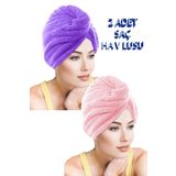 CHIZGY 2 Adet Kalın Mikrofiber 2 Düğmeli Saç Havlusu Saç Bonesi Banyo Deniz Ve Havuz Sonrası Plaj