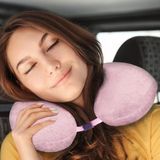 Chizgy Seyahat Boyun Yastığı - Kir Tutmaz, Yıkanabilir, Welsoft Kumaş, Rahat ve Destekleyici, Standart Boyut - Pudra
