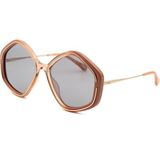 Chloe 0061S 002 Kahverengi Füme Geometrik Kadın Güneş Gözlüğü 58-17