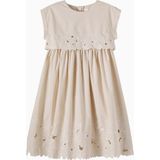 Chloe Chloé Kids Broderie Anglaise Pembe Kız Çocuk Elbise - Bej