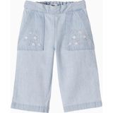 Chloe Chloé Kids Çiçek Işlemeli Kot Kız Bebek Pantolon - Mavi - 6 Ay