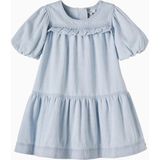 Chloe Chloé Kids Fırfırlı Kot Kız Çocuk Elbise - Mavi