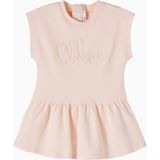 Chloe Chloé Kids Logo Işlemeli Pamuk Jarse Kız Bebek Elbise - 3 Yaş - Pembe