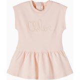 Chloe Chloé Kids Logo Işlemeli Pamuk Jarse Kız Bebek Elbise - 3 Yaş - Pembe