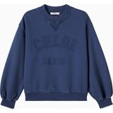Chloe Chloé Kids Logolu Pamuk Polar Kız Çocuk Sweatshirt - Mavi