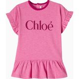 Chloe Chloé Kids Logolu Pembe Kız Bebek Pamuklu Elbise - 18 Ay