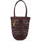 Chloe Chloé Raffia Küçük Yazlık Muz Tote Çantası, Şık & Hafif, El Dokuması - Kahverengi