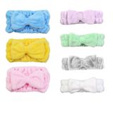 Chloven 7 Adet Mikrofiber Papyon Büyük Boy Saç Bantları Yüz Makyajı Kafa Bandı Büyük Kozmetik Fiyonk Saç Dantel Ayarlanabilir Elastik Saç Bandı Kızlar Kadınlar için (Geniş + Dar stil)