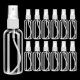 Chmejia 12 adet sprey şişesi, küçük, 50 ml, boş sprey şişesi, doldurmak için, parfüm spreyi, şeffaf plastik, sıvı kozmetik, su, alkol için