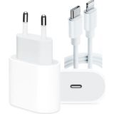 CHNA Apple iPad Uyumlu (8. Nesil) Şarj Aleti 18W Adaptör + Usb-C - Lightning Kablo