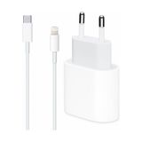 CHNA Apple İphone 13 Pro Max Uyumlu 20W Usb-C Güç Adaptörü + 1m Usb-C Lightning Şarj Kablosu Seti - Beyaz