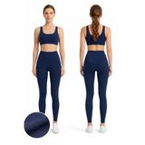 CHNA Toparlayıcı Yüksek Bel Tayt, Siyah, Kompakt Kumaş, İç Göstermeyen, Esnek, Spor ve Günlük Kullanım (Lacivert, XXL)