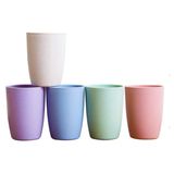 Choary Yetişkinler için Çevre Dostu Kırılmaz Yeniden Kullanılabilir İçecek Kupası (12 oz), Buğday Pipeti Bardakları Sağlıklı Bardak Seti 5-Çok Renkli, Bulaşık Makinesinde Yıkanabilir