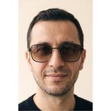 Chocolate Eyewear Erkek Polarize Köşeli Güneş Gözlüğü Kahverengi UV400 Korumalı