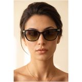Chocolate Eyewear Kadın Polarize Cat Eye Güneş Gözlüğü Kahverengi UV400 Korumalı