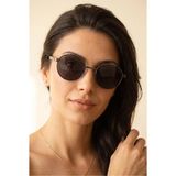 Chocolate Eyewear Unisex Polarize Yuvarlak Güneş Gözlüğü Gri UV400 Korumalı