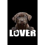 Chocolate Lab Notebook: Labrador Retriever Composition Notebook 120 Grid Ruled Graph Pages 6x9 Labrador Gift Book for Women Mom Mommy Girl Men Dad Daddy Dog Lover