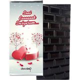 Chocolato Seni Çok Seviyorum 2 100 gr Bitter Tablet Çikolata