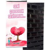 Chocolato Seni Çok Seviyorum 3 100 gr Bitter Tablet Çikolata