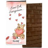 Chocolato Seni Çok Seviyorum 4 100 gr Sütlü Tablet Çikolata