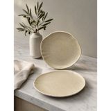 Choice 2'li Sahara Tone Oval Tabak 20 cm Servis-Sunum-Kahvaltı-Peynir-Şarküteri Çok Amaçlı Gourmet Tabak - Çok Renkli