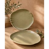 Choice 2'li Sahara Tone Oval Tabak 30 cm Servis-Sunum-Kahvaltı-Peynir-Şarküteri Çok Amaçlı Gourmet Tabak - Çok Renkli