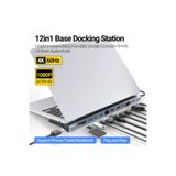Choice USB C Docking Station,12 In 1 Triple Display MST Hub With Expansion Port USB3.0*1/USB2.0*3/HDMI*2...