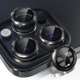 Choiche iPhone 15 Pro/iPhone 15 Pro Max Kamera Lens Koruyucu, 9H Temperli Cam Kamera Kapağı Ekran Koruyucu Metal Halka Dekorasyon Aksesuarları (Siyah) ile uyumludur