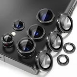 Choiche Samsung Galaxy S23 Ultra Kamera Lens Koruyucu, Çizilmeye Dayanıklı Temperli Cam, Alaşım Kenarlı Kamera Kapağı Ekran Koruyucu Dekorasyon Aksesuarları S23 Ultra 5G 2023 için - Siyah
