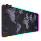 CHONCHOW RGB Oyun Fare Altlığı, Oyuncular için Ekstra Büyük Oyun Fare Altlığı, 14 Aydınlatma Modlu Su Geçirmez Ofis Masaüstü Matı, PC Bilgisayar, Ofis için Su Geçirmez Masa Pedi (Harita)